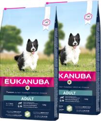 EUKANUBA Adult Small&Medium Breed Rich In Lamb & Rice 2x12kg