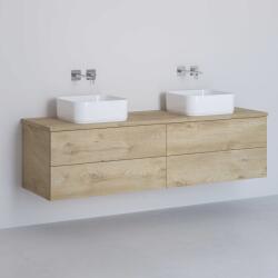 Kronenbach Cube dulap cu blat 161x48.7x44.5 cm sub chiuveta pe perete stejar KBWTKOWT1614GH (KBWTKOWT1614GH)