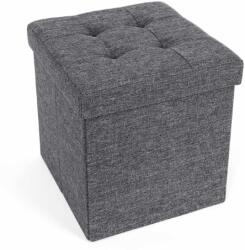 SONGMICS Tárolós puff, szürke 38×38×38 cm (81177)