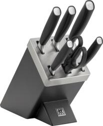 ZWILLING Bloc cu autoascuțire cu 5 cuțite și forfecuță All Star bloc negru argintii (33780-500-0)