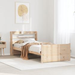 vidaXL tömör fenyőfa ágykeret fejtámlával 75 x 190 cm (3306746)