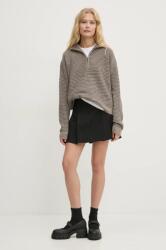 Volcom pulóver könnyű, női, barna, félgarbó nyakú, B0732402 - barna M