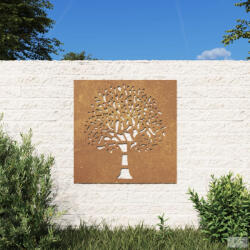 vidaXL Famintás corten acél kerti faldísz 105 x 55 cm (824502)