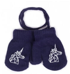  Yo! club téli kesztyű 12 cm - sötétkék/egyszarvú