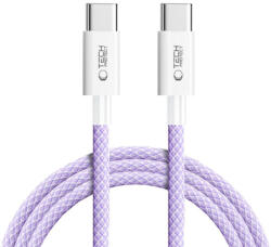Tech-Protect Ultraboost Lite kábel USB-C / USB-C PD 60W / 3A 2m, lila