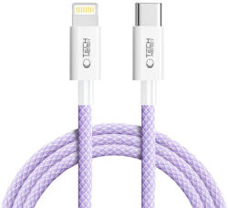 Tech-Protect Ultraboost Lite kábel USB-C / Lightning PD 27W / 3A 2m, lila