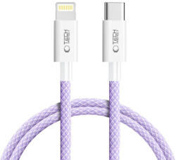 Tech-Protect Ultraboost Lite kábel USB-C / Lightning PD 27W / 3A 1m, lila