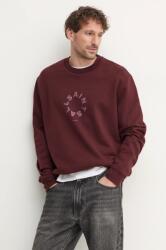 AllSaints pamut melegítőfelső TIERRA CREW zöld, férfi, nyomott mintás, M035NB - burgundia XL