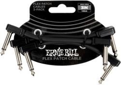 Ernie Ball 6443 Flat Patch Kábel 7, 5cm Fekete