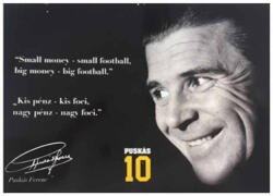  Puskás képeslap kicsi fekete arcképes