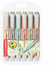 STABILO Szövegkiemelő készlet, 1-4 mm, STABILO "Swing cool NatureCOLORS", 6 különböző szín (275/6-09) - bestoffice