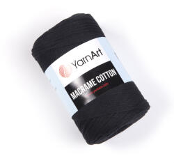  MACRAME COTTON zsinór fonal, 2, 5mm - Fekete - 750