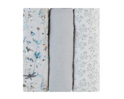 KikkaBoo Муселинови пелени Kikkaboo - 100 х 100 cm, Dreamy Fields Grey, 3 броя (31103010112)