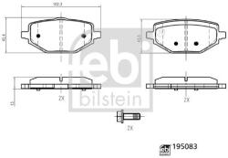 Febi Bilstein set placute frana, frana disc FEBI BILSTEIN 195083 (195083)