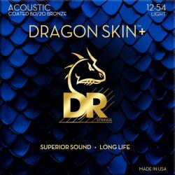 DR Strings Dragon Skin+ Coated 80/20 Light 12-54 Corzi chitare acustice (DA8-12)