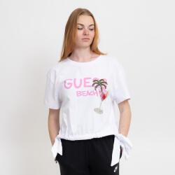 Guess ss nodo crop tee m | Femei | Tricouri | Alb | E4GI03I3Z14-G011
