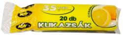  Szemeteszsák 35 liter 50 x 60 cm 20 db/tekercs 15 mikron sárga - tonerpiac