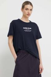 Guess pamut póló LEAH női, sötétkék, V4GI05 K8G01 - sötétkék XS