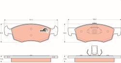 TRW Fékbetét készlet TRW GDB1588 for FIAT (GDB1588)