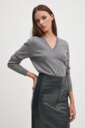 Benetton gyapjú pulóver könnyű, női, szürke - szürke L