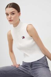 Tommy Jeans top női, félgarbó nyakú, bézs - bézs L