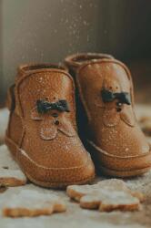 Donsje csecsemő bőrcipő Aggas Booties Gingerbread barna, 1035702 - barna 19