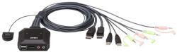 ATEN CS22DP 2 portos USB Displayport kábeles KVM switch with Remote port Selector (CS22DP)