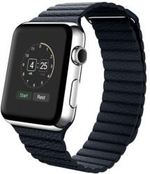  Mobilly szíj Apple Watch 1-6 és SE készülékhez, 40 mm, műbőr, sötétkék (DSP-01-00A dark blue)