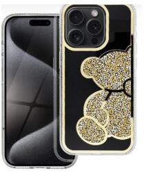 Silverline Apple iPhone 16 Pro arany köves maci mintával