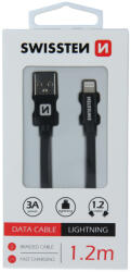 SWISSTEN adatkábel USB / Lightning 1, 2 m - fekete