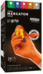 Mercator Medical GoGrip Orange One by One púdermentes nitril védőkesztyű narancssárga 100db (RP30042004)