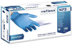 Reflexx N73 Grip púdermentes nitril gumikesztyű kék 100db (N73)