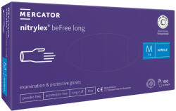 Mercator Medical Nitrylex Befree Long púdermentes nitril hosszított vizsgálókesztyű lila 100db (RD30229003)
