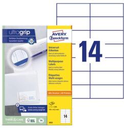 AVERY Etikett AVERY 3653 105x42, 3mm univerzális 1400 címke/doboz 100 ív/doboz (3653)