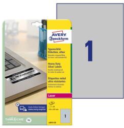 AVERY Etikett AVERY L6013-20 210x297mm laser ezüst 20 címke/doboz 20 ív/doboz (L6013-20) - forpami