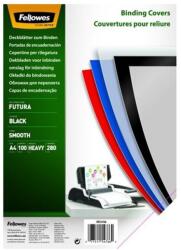 Fellowes Előlap FELLOWES Futura A/4 280 mikron polipropilén matt fekete 100/csom (5476602) - forpami