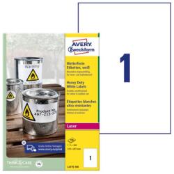 AVERY Etikett AVERY L4775-100 210x297 mm fehér időjárásálló 100 címke/doboz 100 ív/doboz (L4775-100) - forpami