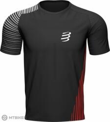 Compressport Performance póló, fekete/piros (M)
