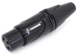 Thunder Germany Thunder XLR-303 XLR mama csatlakozó, fém ház, fekete (510203)