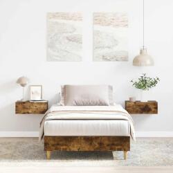 vidaXL füstös tölgy színű szerelt fa ágykeret matrac nélkül 90x190 cm (861088)