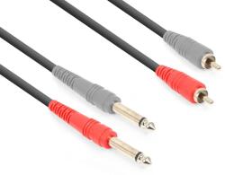 VONYX CX324-1 sztereo jelkábel (2×6, 3 mm Jack - 2x RCA) - (1, 5 m) (177752)