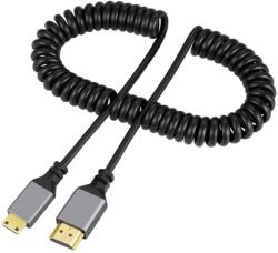 Thunder Germany Thunder C4KSMN-024 4K Mini HDMI spirál kábel [HDMI papa - Mini HDMI papa] (2, 4 m) (220-MNHC24)