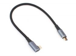 Thunder Germany Thunder UCP-03 (USB-C - USB-C könyökcsatlakozó) USB4, 8K@60Hz 100W Gyorstöltő (0, 3m) (846-8KC4003B)