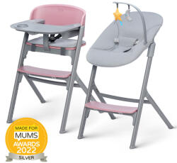Kinderkraft Select Set Livy Aster Pink étkezőszék + Calmee nyugágy, Premium