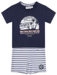 DIRKJE 2 részes szett Nyak 74 Navy+Fehér+Stripe
