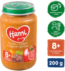 HAMI Hús-zöldség köret Paradicsom marhahússal és tojássárgájával 200g