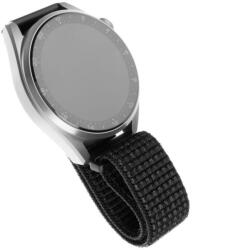 FIXED Nylon szíj Smartwatch 20mm széles, reflective Fekete (FIXNST-20MM-REBK)