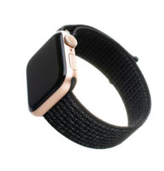FIXED Nylon szíj Apple Watch 42/44/45mm, fekete (FIXNST-434-REBK)
