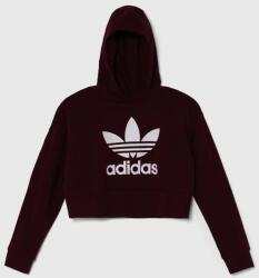 Adidas gyerek felső bordó, nyomott mintás, kapucnis - burgundia 158