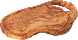 ATMOWOOD Olajfa vágódeszka fogantyúval és vízelvezető csatornával 40 cm (Ref_76)